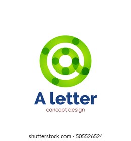 Modelo de logotipo de concepto de carta minimalista moderno vectorial, icono de negocios abstracto