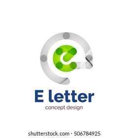 Vector modern minimalistic letter concept logo template, abstract business icon