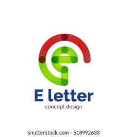 Vector modern minimalistic letter concept logo template, abstract business icon