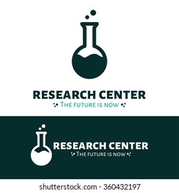 Vector modern minimalistic research center logo design. Science logotype