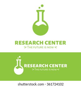 Vector Modern Minimalistic Research Center Logo Design. Science Logotype