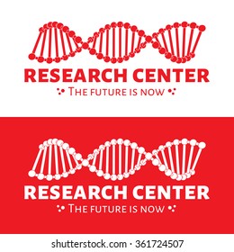 Vector modern minimalistic research center logo design. Science logotype