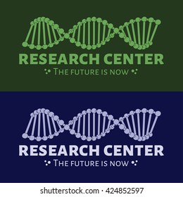 Vector modern minimalistic research center logo design. Science logotype