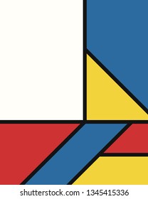 vector modern mondrian art background for brochure banner and publication
