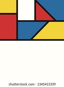 vector modern mondrian art background for brochure banner and publication