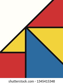 vector modern mondrian art background for brochure banner and publication
