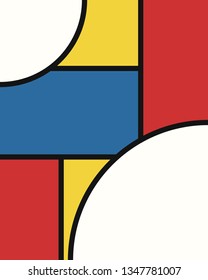 vector modern mondrian art background