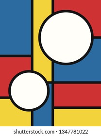 vector modern mondrian art background