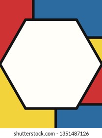 vector modern mondrian art background