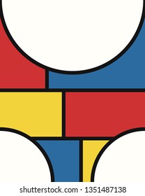 vector modern mondrian art background