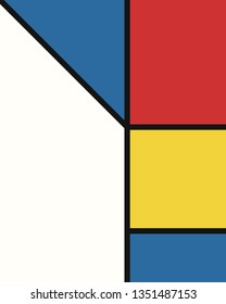 vector modern mondrian art background