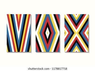 vector modern mondrian art lines pattern background collection for brochure banner and publication