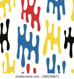 vector modern mondrian art melt style seamless pattern