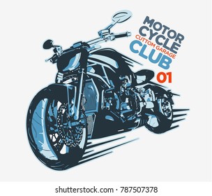 vector modern motorcycle.