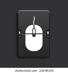 vector modern mouse scoreboard black icon. Eps 10