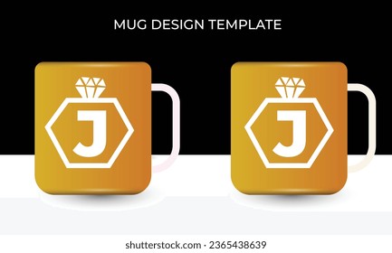 vector modern mug design template