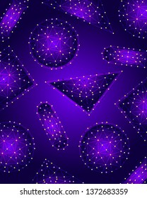 vector modern multi geometric network connection lines for brochure banner and publication