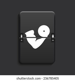 vector modern muscle scoreboard black icon. Eps 10