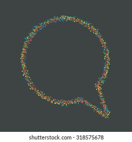 vector modern musical bubble speech background with place for your text