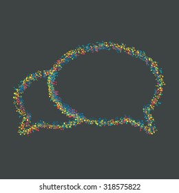 vector modern musical bubble speech background with place for your text