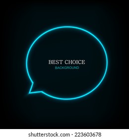 Vector modern neon bubble speech. Business background