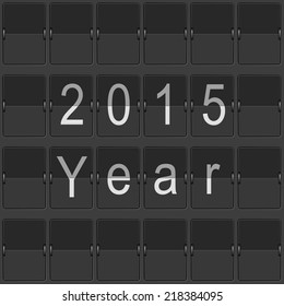 Vector modern new year 2015 background. Modern numeric scoreboard.