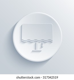 Vector modern night lamp light circle icon with shadow