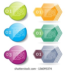 Vector modern number banner card. Editable creative illustration.