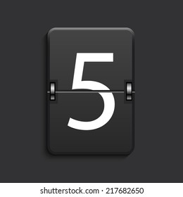 Vector modern numeric scoreboard with shadow. Eps 10