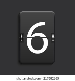 Vector modern numeric scoreboard with shadow. Eps 10