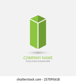 vector modern office building icon, logo