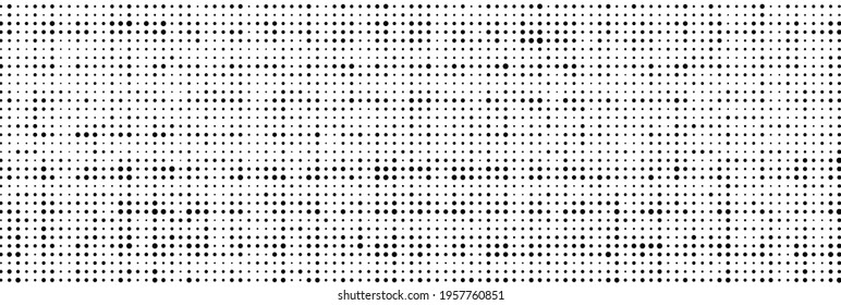Vector modern optical texture of pop art. Abstract halftone wave dotted background. Futuristic twisted grunge pattern, dots, circles