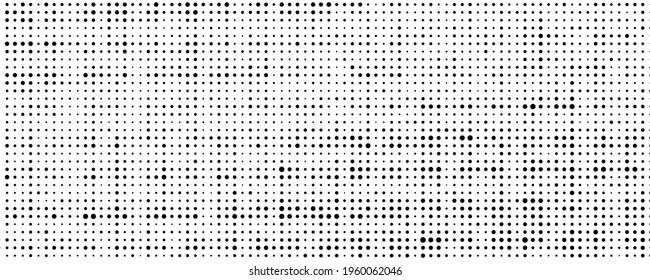 Vector modern optical texture of pop art. Abstract halftone wave dotted background. Futuristic twisted grunge pattern, dots, circles