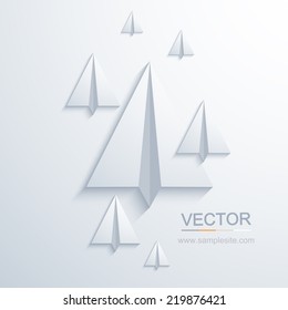 vector modern origami airplane background. Eps 10