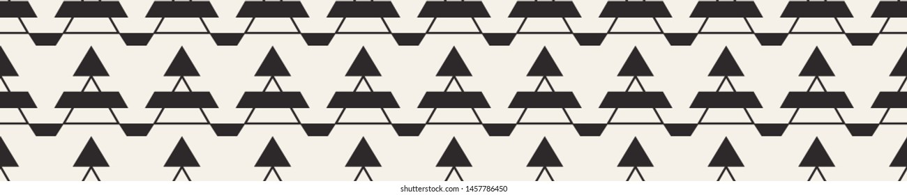 Vector modern ornamental pattern. Abstract art deco seamless monochrome background