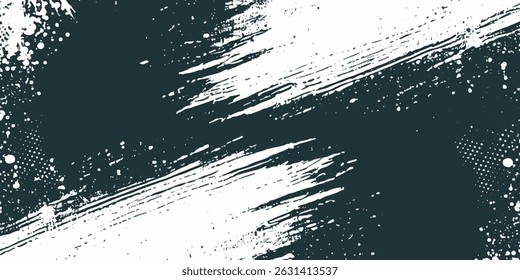 Vetor moderno pincel grunge pincel com meio-tom pontos textura padrão	