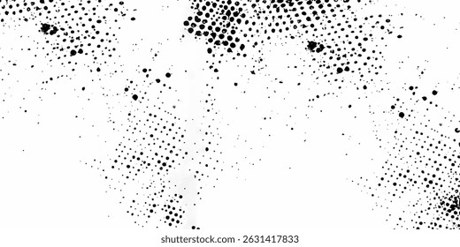 Vector modern paintbrush grunge with halftone dots pattern texture	