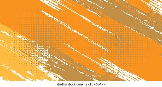 Vector moderno pincel grunge con textura de patrón de puntos de semitono. EPS 10