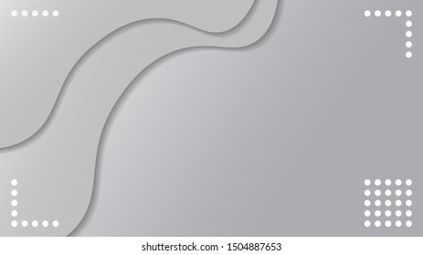 vector modern paper art cartoon abstract gray and white waves realistic gradient trendy craft style origami