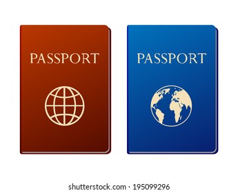 vector modern passports set. Eps 10 illustration