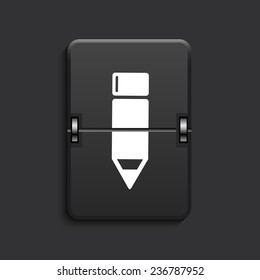vector modern pencil scoreboard black icon. Eps 10