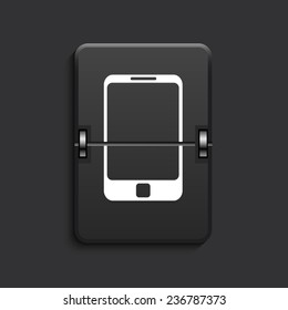 vector modern phone scoreboard black icon. Eps 10