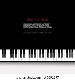 Vector modern piano background. Eps 10 illustration