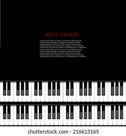 Vector modern piano background. Eps 10 illustration