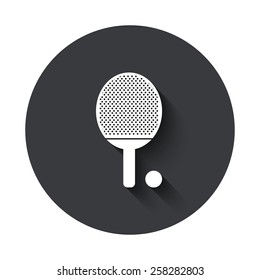Vector modern ping pong gray circle icon on white background