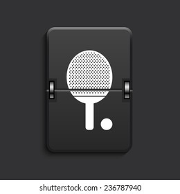 vector modern ping pong scoreboard black icon. Eps 10
