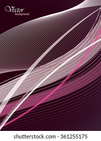 Vector Modern Pink Wavy Background. Eps10.