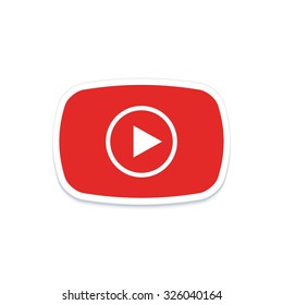 vector modern play icon on white background