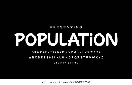 Vector of modern playful font and alphabet colorful alphabet, kid-colored sans serif letters, joyful festival font for bright fiesta logo, Mexican headline, birthday and greeting card.