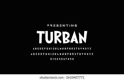 Vector of modern playful font and alphabet colorful alphabet, kid-colored sans serif letters, joyful festival font for bright fiesta logo, Mexican headline, birthday and greeting card.